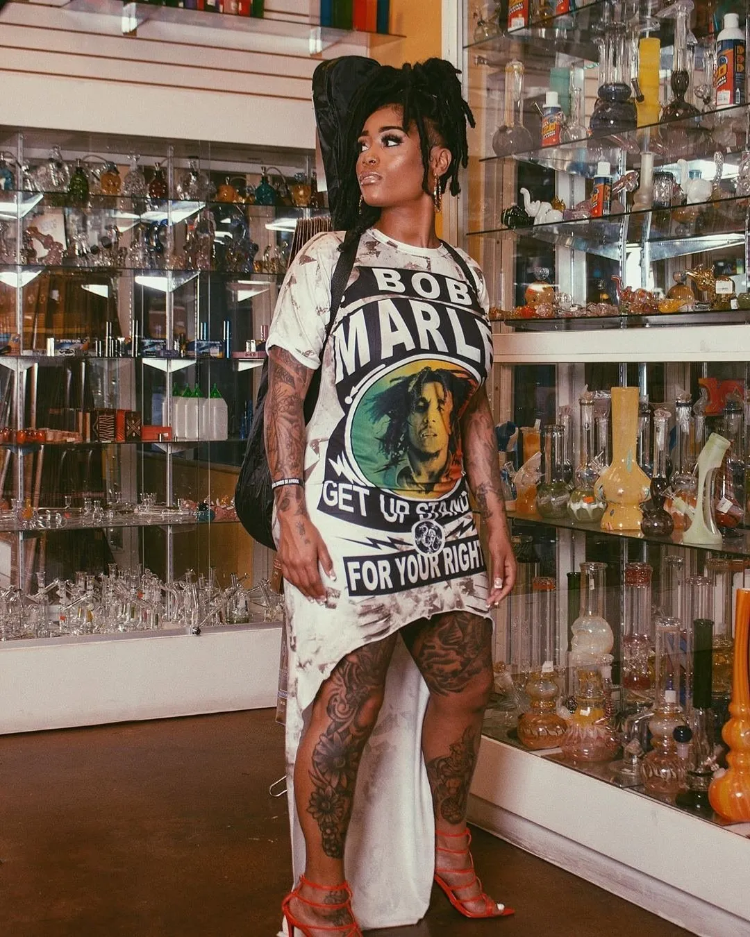 Bob Marley High Low T-Shirt Dress