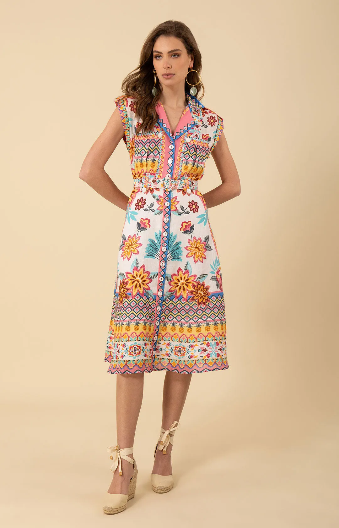 Daniela Midi Linen Dress