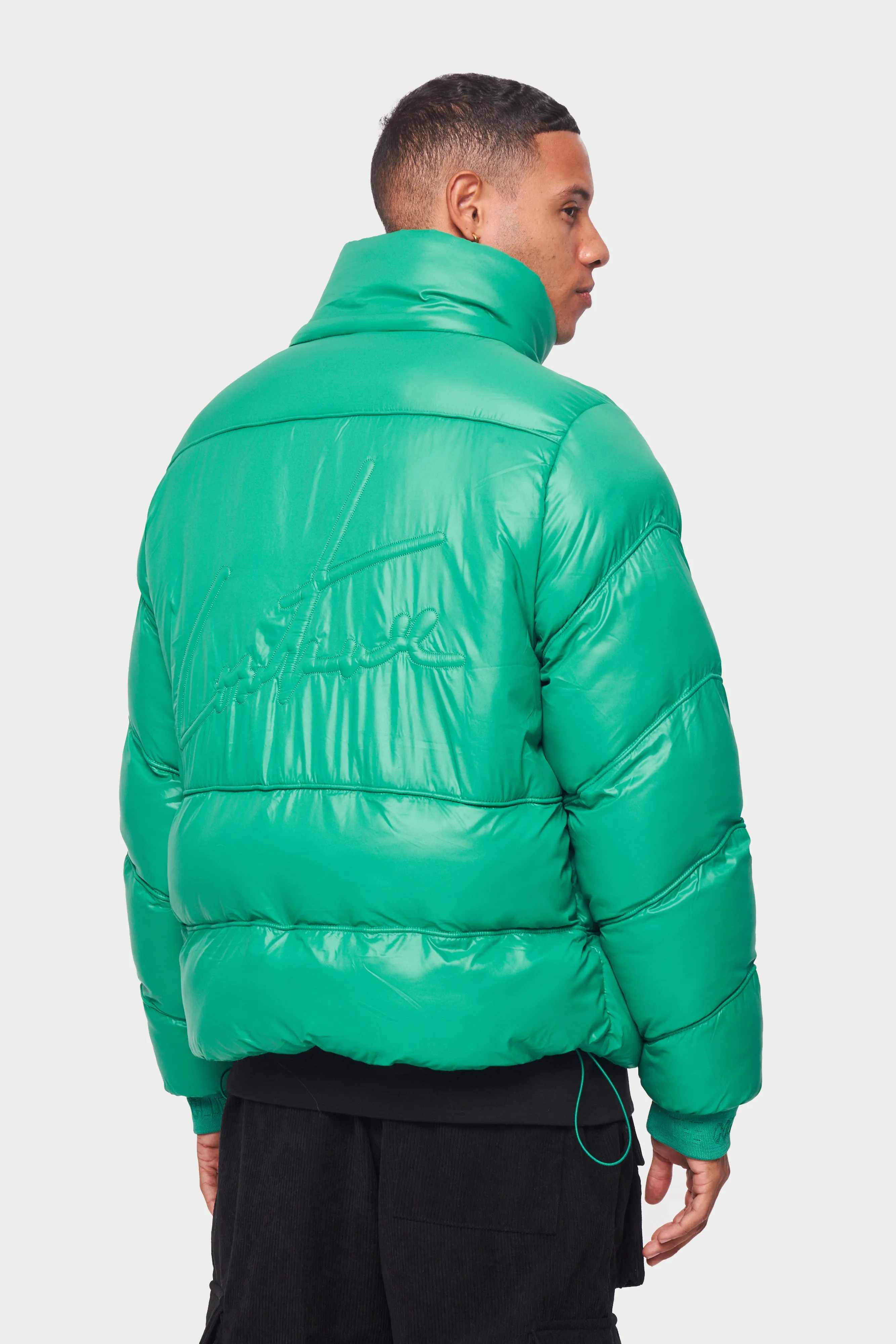ESSENTIAL HIGH SHINE PUFFER - GREEN
