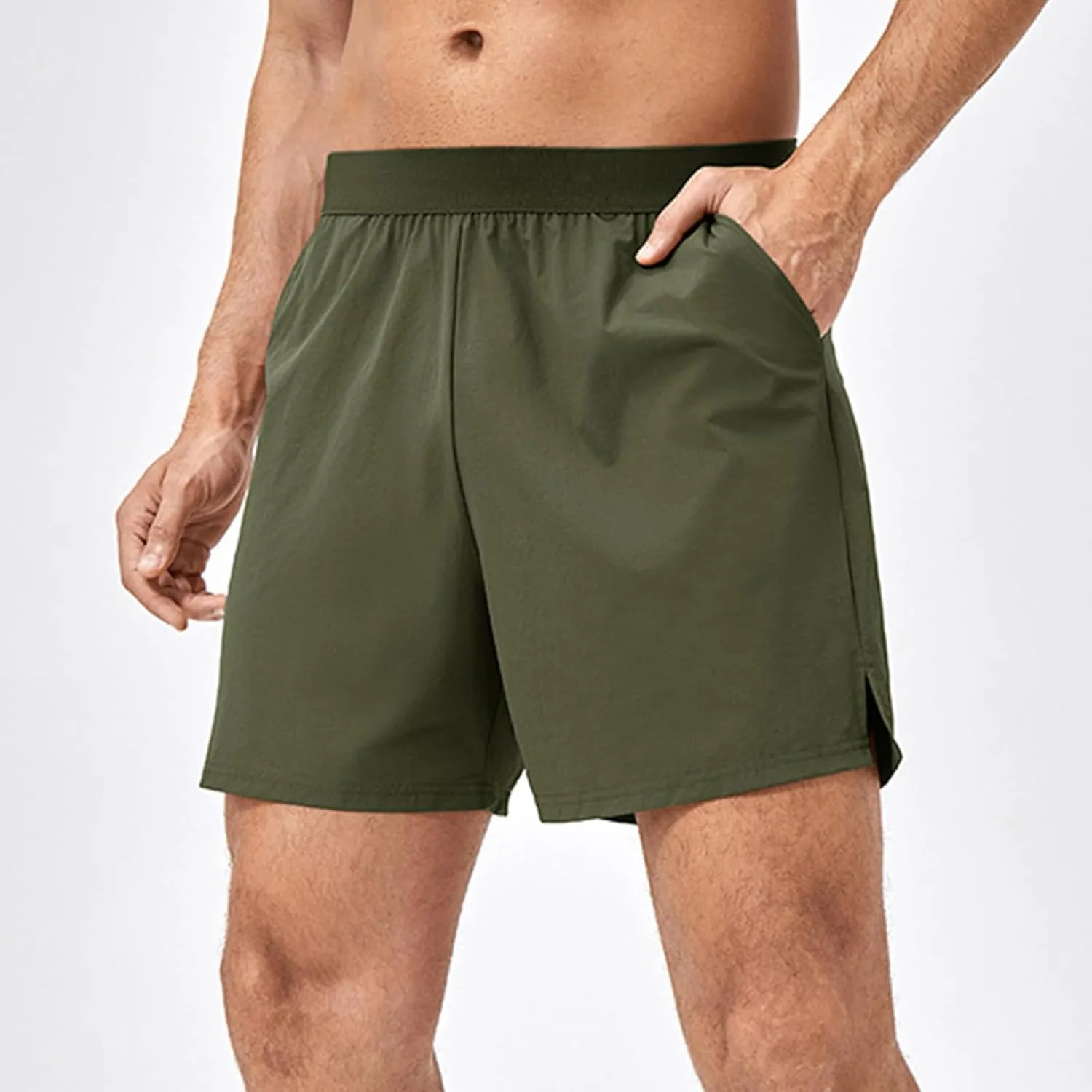Men's Stretch Workout Shorts Quick Dry Breathable Comfy Shorts Summer Slim Fit Casual Pants for Outdoor Daily Sports