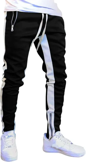Mens Sweatpants Joggers Pants Man with Pockets Men's Cotton Sweatpants with Cargo Pockets Open Bottom Yoga Pants for