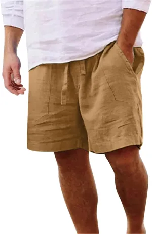 Shorts Men Athletic, Men's Slim Flat-Front Comfort Stretch Chino Shorts Summer Hiking Fishing Camping Shorts for Men