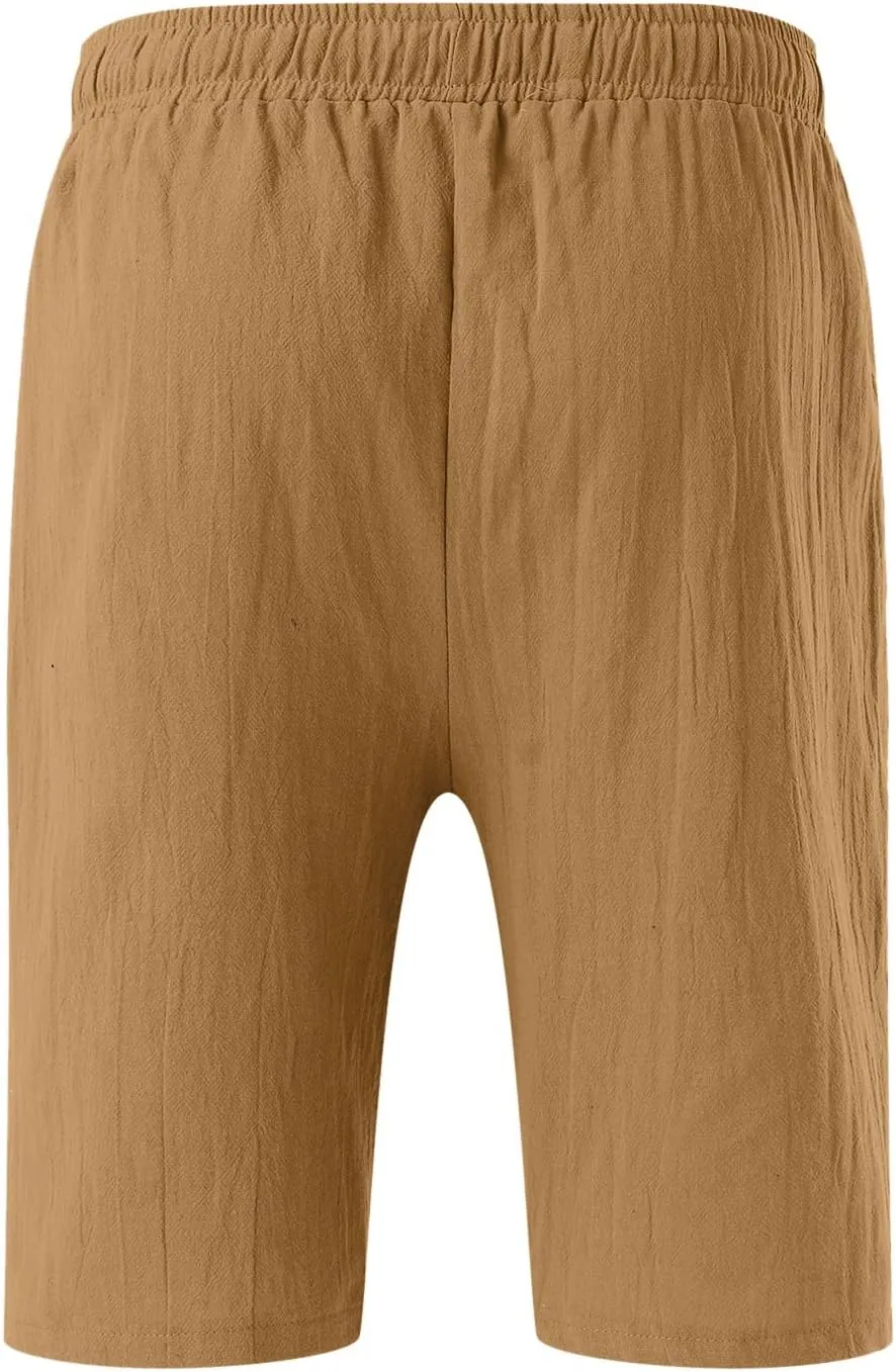 Shorts Men Athletic, Men's Slim Flat-Front Comfort Stretch Chino Shorts Summer Hiking Fishing Camping Shorts for Men