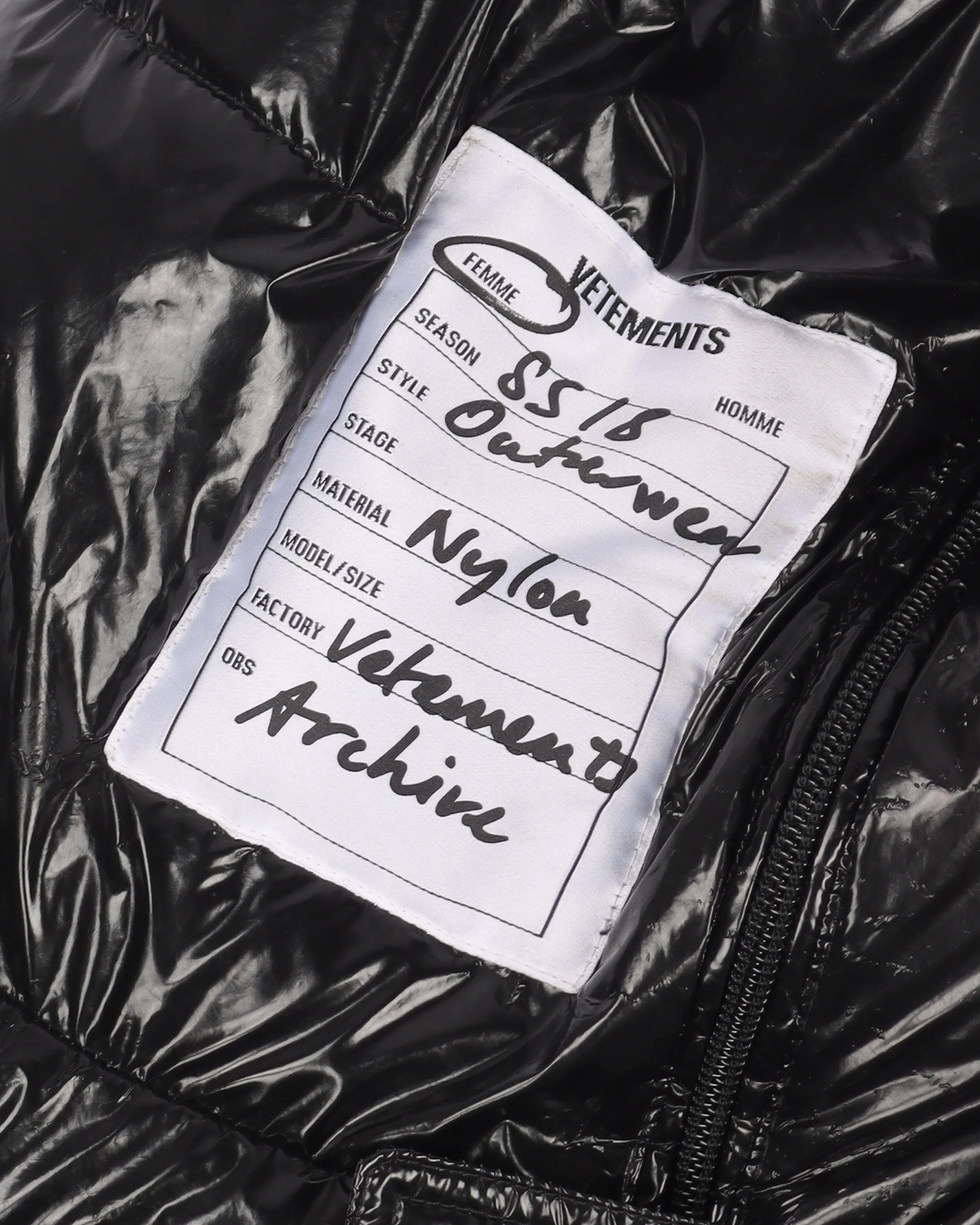 SS18 In-Progress Oversized Puffer Jacket